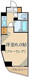 ダイホープラザ上落合 1Kの間取図画像