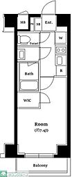 ハーモニーレジデンス新宿イースト 1Kの間取図画像