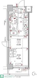 クレイシアIDZ幡ヶ谷 1DKの間取図画像