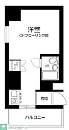トップルーム新宿公園NO2 ワンルームの間取図画像