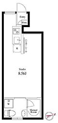 ブライトハウストリツカセイ ワンルームの間取図画像