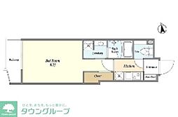 四谷坂町レジデンス 1Kの間取図画像