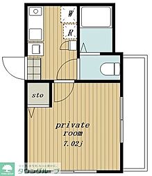 NakanoCentralResidence 1Kの間取図画像