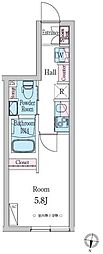 DUOMAISON笹塚 1Kの間取図画像