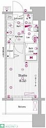 グランド・ガーラ代々木参宮橋 1Kの間取図画像