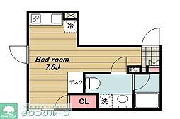 DUOMAISON中野桃園 ワンルームの間取図画像