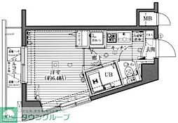 グランドガーラ西新宿イースト 1Kの間取図画像