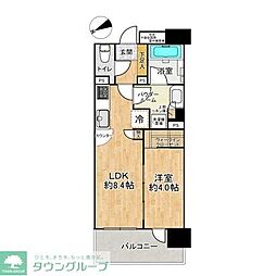 グローベルザ・リミテッド四ツ谷 1LDKの間取図画像