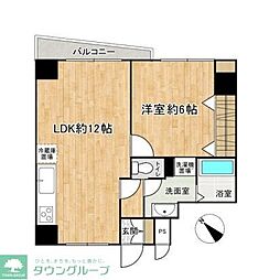 代々木Tフラット 1LDKの間取図画像