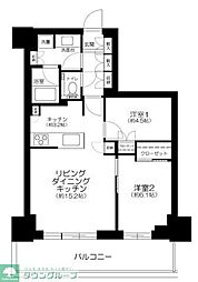 パークシティ中野ザ タワー ブリーズ ブリーズ 2LDKの間取図画像