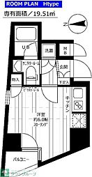 ステージファースト西新宿 ワンルームの間取図画像