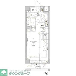 ルクレ高円寺アジールコート 1LDKの間取図画像