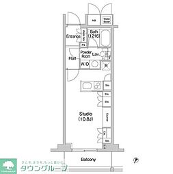 コンフォリア北参道 ワンルームの間取図画像