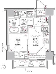 都電荒川線 王子駅前駅 徒歩8分の賃貸マンション 7階1DKの間取り