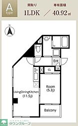 東京メトロ南北線 赤羽岩淵駅 徒歩6分の賃貸マンション 3階1LDKの間取り