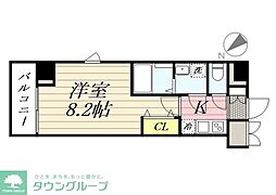 JR京浜東北・根岸線 田端駅 徒歩9分の賃貸マンション 7階1Kの間取り