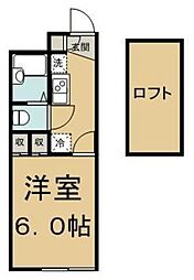 JR京浜東北・根岸線 赤羽駅 徒歩15分の賃貸アパート 1階1Kの間取り