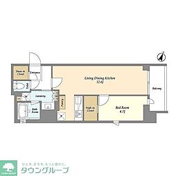 JR京浜東北・根岸線 東十条駅 徒歩3分の賃貸マンション 12階1LDKの間取り