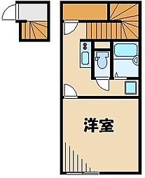 JR京浜東北・根岸線 赤羽駅 徒歩8分の賃貸アパート 2階1Kの間取り