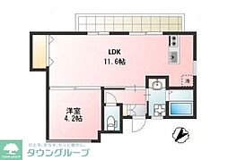 JR山手線 田端駅 徒歩8分の賃貸マンション 3階1LDKの間取り