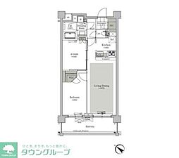 都電荒川線 西ヶ原四丁目駅 徒歩4分の賃貸マンション 5階1SLDKの間取り