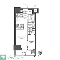 都営三田線 西巣鴨駅 徒歩6分の賃貸マンション 6階1DKの間取り