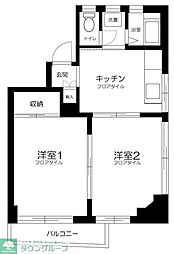 小林ビル 2Kの間取図画像