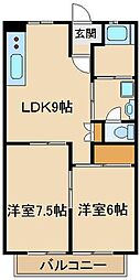 赤羽台四丁目住宅 2LDKの間取図画像