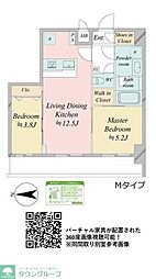 ドゥーエ王子神谷 2LDKの間取図画像