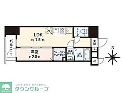 VISTA豊島 1Kの間取図画像