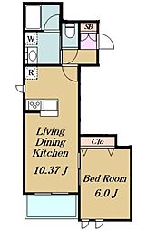 メゾン・ブソール西が丘(北区西が丘3階案) 1LDKの間取図画像