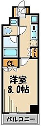 エスティメゾン赤羽 1Kの間取図画像