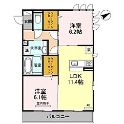 レガーロ 2LDKの間取図画像
