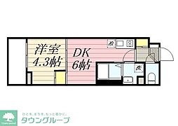 ハーモニーレジデンス東京巣鴨ウエスト 1DKの間取図画像