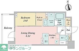 Live Casa西台 1LDKの間取図画像