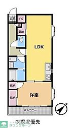イーストハウス 1LDKの間取図画像