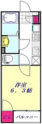 レオネクストコートハウス川口 1Kの間取図画像