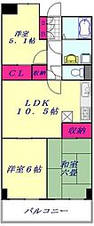 パークエイト戸田 3LDKの間取図画像