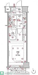 ヴァースクレイシアIDZ王子 1Kの間取図画像