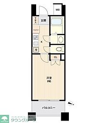 ドゥーエ板橋 1Kの間取図画像