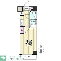 MAXIV西川口AZDUE 1Kの間取図画像