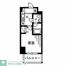 プライムアーバン川口 1Kの間取図画像