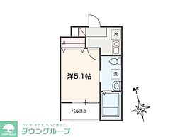 MELLAS川口 1Kの間取図画像