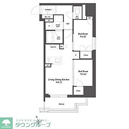 BRANSIESTA浅草雷門 2LDKの間取図画像
