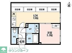 PARK LILA住吉 5階1LDKの間取り
