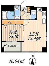 J-FIRST CHIYODA 6階1LDKの間取り