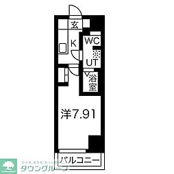 プレール・ドゥーク亀戸6丁目 11階1Kの間取り
