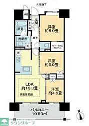 レーベンリヴァーレ浅草エヴァープライド 3LDKの間取図画像