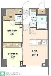 S-RESIDENCE浅草clarity 2LDKの間取図画像