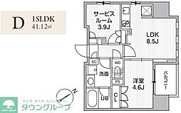 グランエール西日暮里NORTH 1SLDKの間取図画像